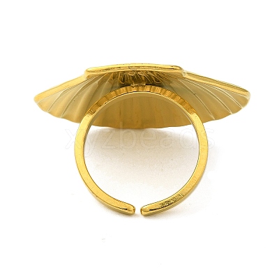 Ocean Beach Series 304 Stainless Steel Cuff Ring RJEW-Q820-02G-1