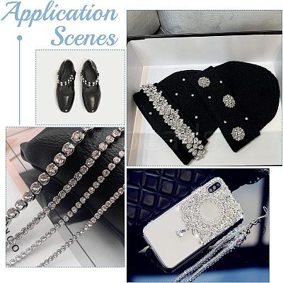 80Pcs 8 Style Acrylic Sew on Rhinestone OACR-FG0001-17-1