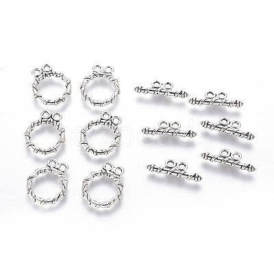 Tibetan Style Alloy Toggle Clasps LS-LF10797Y-NF-1