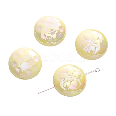2Pcs UV Platings Acrylic Beads PW-WG8BB90-01-1
