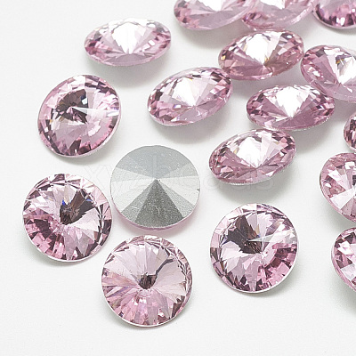 Pointed Back Glass Rhinestone Cabochons RGLA-T086-8mm-10-1