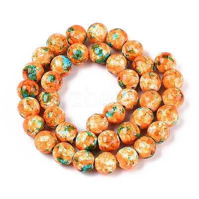 Spray Painted Synthetic Turquoise Beads Strands G-N352-25B-01-1
