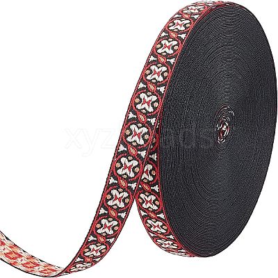 Ethnic Style Polyester Ribbons OCOR-WH0074-30-1