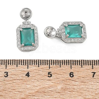Brass Micro Pave Cubic Zirconia Pendants Settings KK-C172-23P-1