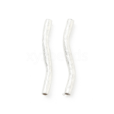Brass Wavy Tube Beads KK-H532-36B-S-1