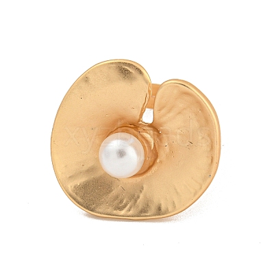 Matte Gold Alloy Adjustable Rings for Women LS-RJEW-K260-07H-1