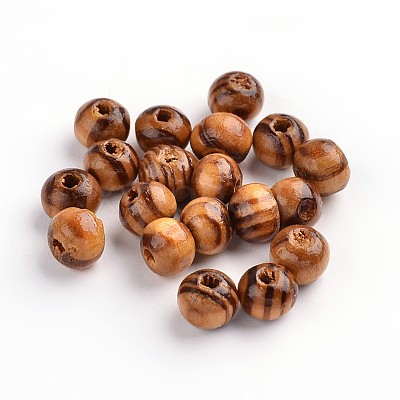 Round Natural Wood Beads WOOD-Q009-6mm-LF-1