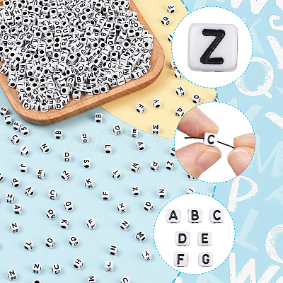 1000Pcs Opaque Acrylic Beads MACR-SC0002-43C-1