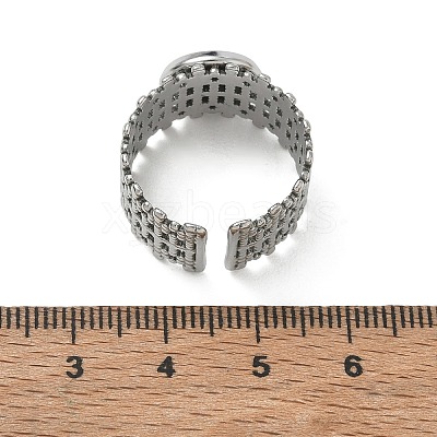 304 Stainless Steel Cuff Ring Components SA-CBA37BC-16B-P-1