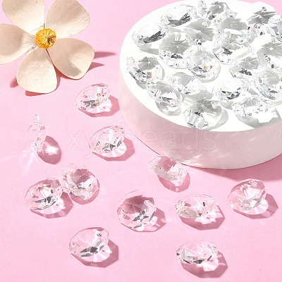 Transparent K9 Glass Connector Charms GLAA-YW0001-100-1