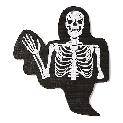 Halloween Printed Wooden Big Pendants LS-WOOD-I016-01D-1