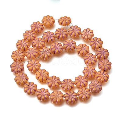 Painted Glass Beads Strands GLAA-Z021-17-1