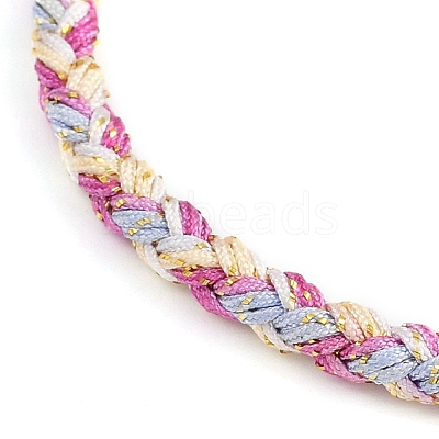 4MM Braided Nylon Cord Bracelets FIND-A057-01G-16-1