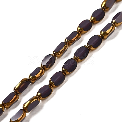 Electroplate Opaque Color Glass Beads Strands EGLA-Q127-A01-02F-1