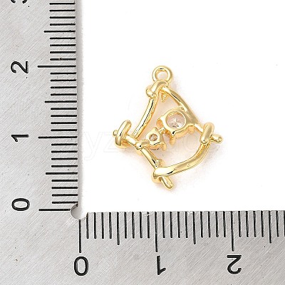 Brass Micro Pave Cubic Zirconia Pendants LS-KK-D091-04G-1