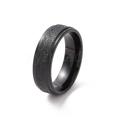 Textured 201 Stainless Steel Flat Finger Ring for Women RJEW-I089-36EB-1
