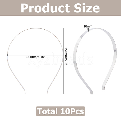 Iron Hair Band Findings OHAR-WH0011-78C-1