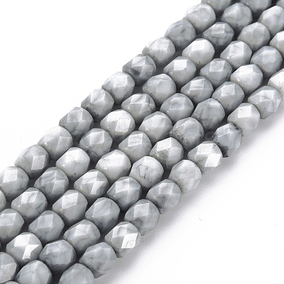 Opaque Baking Paint Glass Beads Strands EGLA-N006-008-A04-1