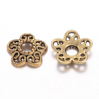 Tibetan Style Alloy Bead Caps GLF10597Y-1
