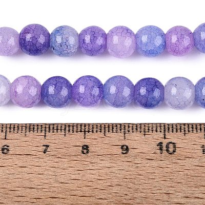 Baking Paint Crackle Glass Beads Strands X-GLAA-Q106-03A-05-1