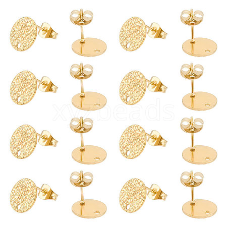 Unicraftale 40Pcs Ion Plating(IP) 304 Stainless Steel Stud Earring Findings STAS-UN0042-98-1