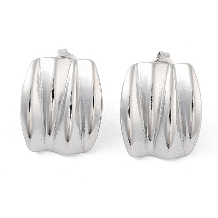 Non-Tarnish 304 Stainless Steel Stud Earrings EJEW-P258-19P-1