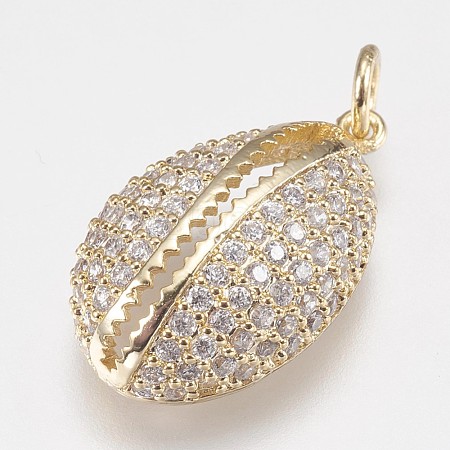 Brass Micro Pave Cubic Zirconia Pendants KK-I614-067G2-1