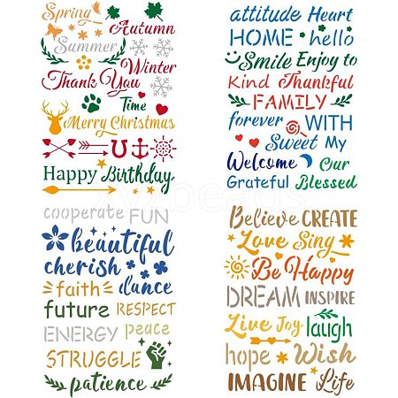 PET Hollow out Drawing Painting Stencils Sets for Kids Teen Boys Girls DIY-WH0172-429-1