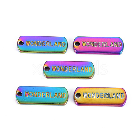 Rainbow Color Alloy Charms PALLOY-S180-252-NR-1