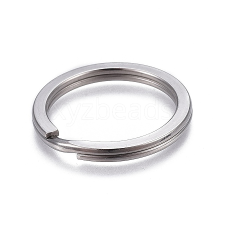 Tarnish Resistant 304 Stainless Steel Split Key Ring Clasps STAS-L226-007A-1