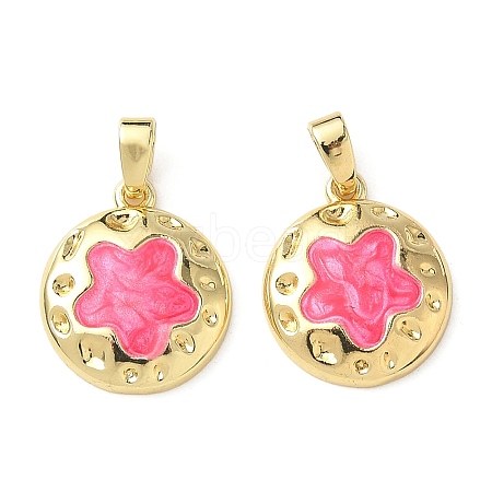 Brass Enamel Pendants KK-I371-30G-02-1