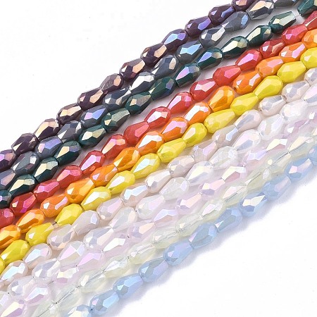 Electroplate Glass Beads Strands EGLA-S194-02A-01-1