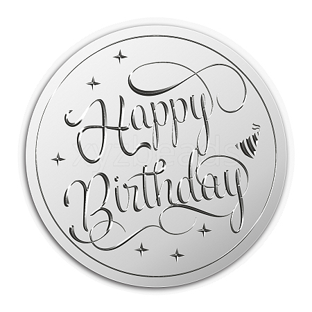 Custom Silver Foil Embossed Picture Sticker DIY-WH0336-010-1