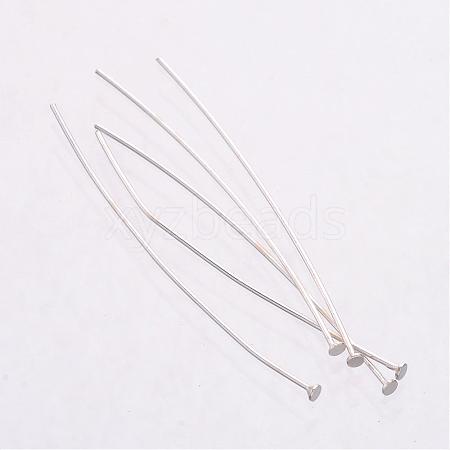 925 Sterling Silver Flat Head Pins STER-K017-35mm-S-1