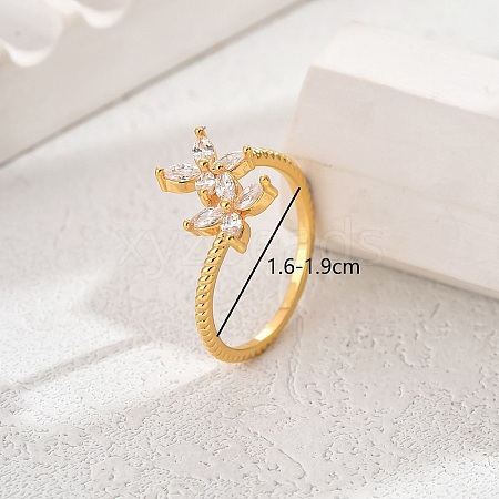 Flower Design Ladies Ring for Daily Wear EU5480-5-1