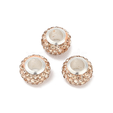 Alloy Rhinestone Clay Pave Beads ALRI-D300-03S-03-1