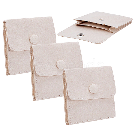 Microfiber Jewelry Flap Pouches ABAG-WH0032-121A-1