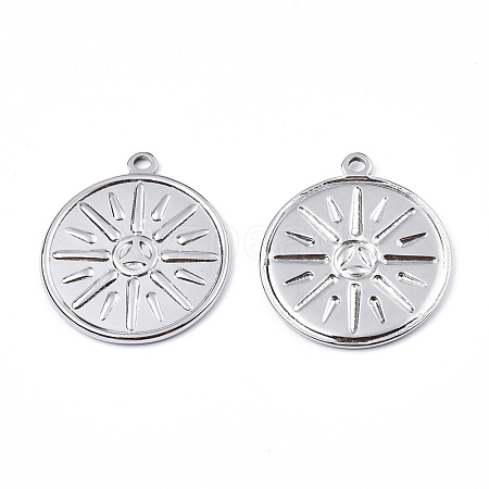 Non-Tarnish 201 Stainless Steel Pendants STAS-N098-074P-1