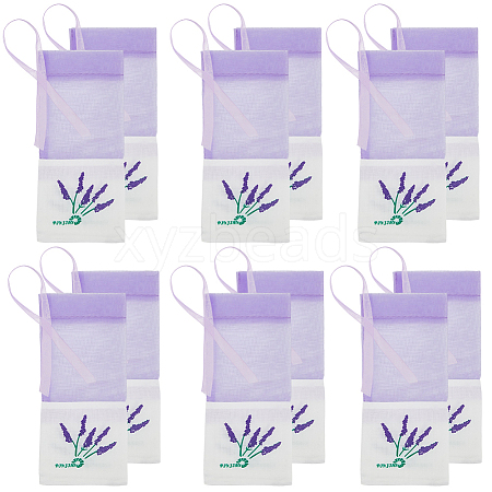 25Pcs Printed Cotton Organza Dried Flower Storage Drawstring Bags with Ribbon ABAG-SP0001-56B-1