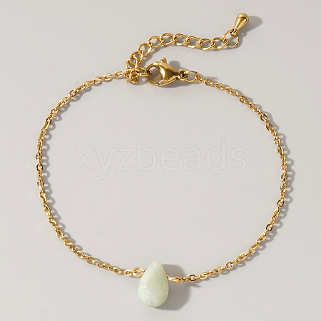 Natural Other Jade Link Bracelets KS1382-6-1