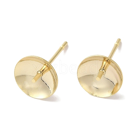 Brass Studs Earrings Finding KK-K383-01F-G-1