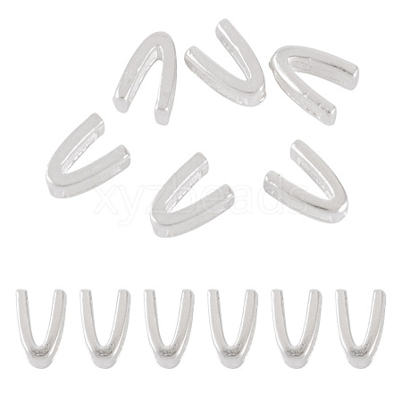 6Pcs 925 Sterling Silver Hollow Initial Beads STER-TA0001-53V-1