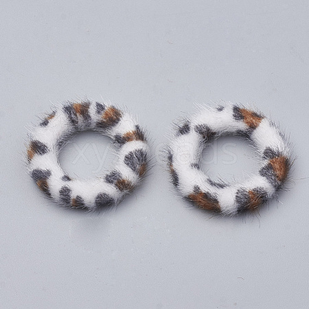 Faux Mink Fur Covered Linking Rings X-WOVE-N009-08J-1