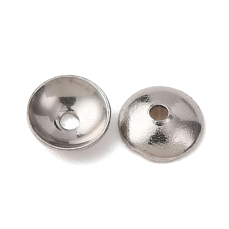 Tarnish Resistant Apetalous Half Round 304 Stainless Steel Bead Caps STAS-N039-02-1
