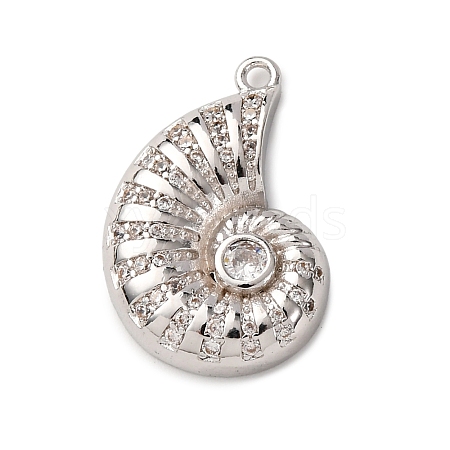 Brass Micro Pave Cubic Zirconia Pendants KK-C119-20A-P-1