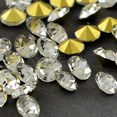 Glass Pointed Back Rhinestone RGLA-R004-8mm-01B-1