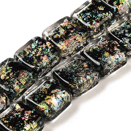 Handmade Dichroic Foil Glass Beads Strands DICH-U001-07H-1