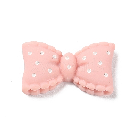 Cartoon Opaque Resin Polka Dot Bowknot Cabochons RESI-Q218-02F-1