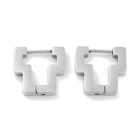 Tarnish Resistant 304 Stainless Steel Huggie Hoop Earrings for Women EJEW-C096-17P-1