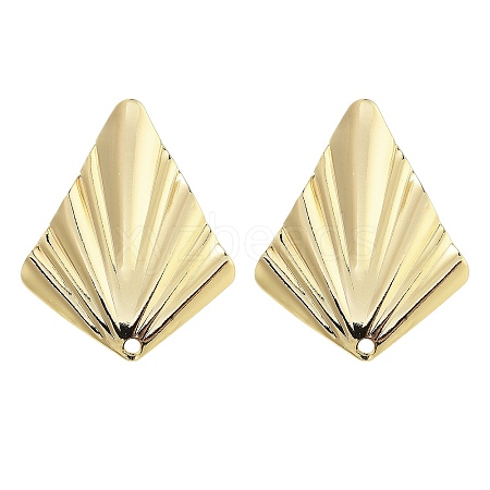 Brass Stud Earrings Findings EJEW-B063-10G-1